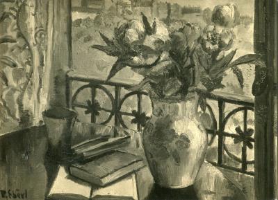 Bouquet vor dem Fenster