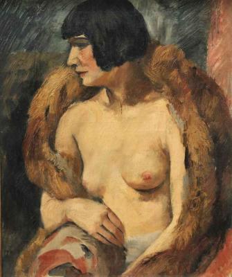 Semi-Nude in a Fur