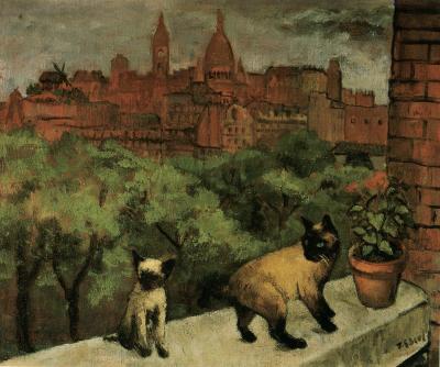 Cats in Front of Sacr-Coeur I