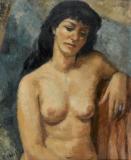 Semi-Nude with Blue Ring